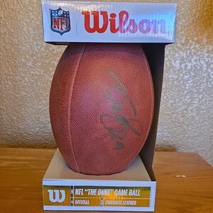 Wilson NFL Leather Football with Drew Brees Autograph